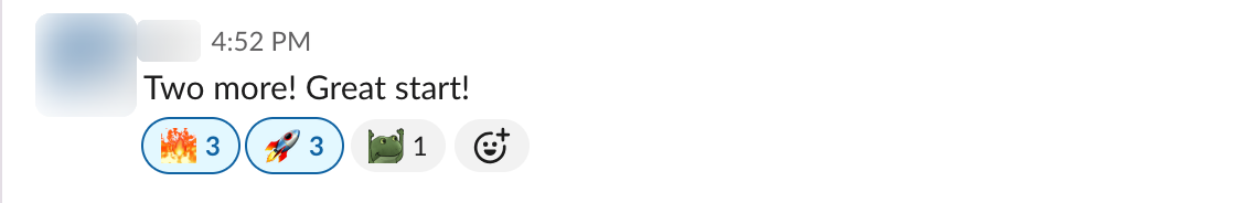 Slack message: Two more meetings booked in the first week.